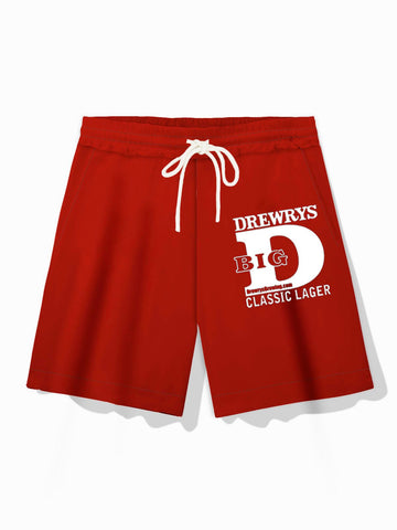 Nowcoco x Drewrys Beer Letter LOGO D Print Men's Basic Casual Beach Pants