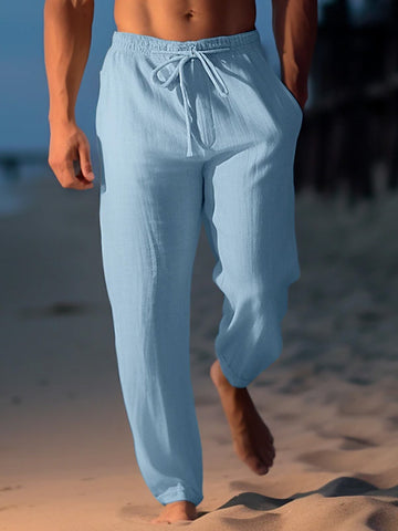 Nowcoco Plain Casual Basic Men's Casual Pants