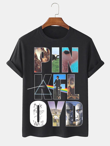 Men's PINK FLOYD Rock Band Pure Cotton Casual T-Shirt