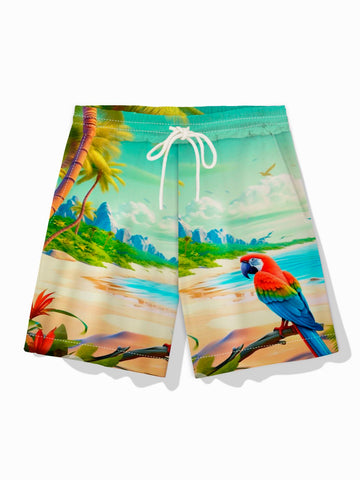 Nowcoco Beach Vacation Men's Hawaiian Board Shorts Quick-drying Swimming Trunks