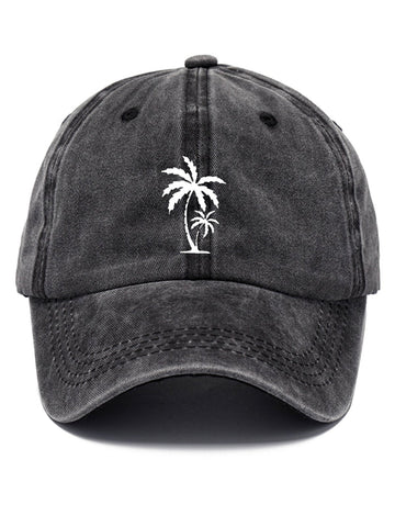 Nowcoco Hawaii Retro Coconut Tree Casual Printed Peaked Hat