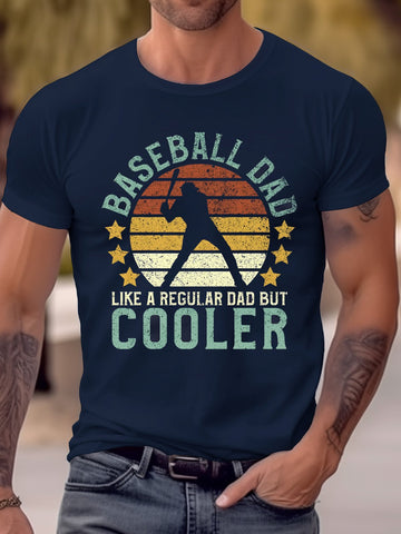 Nowcoco 50's Vintage Cartoon Men's T-Shirt Baseball Dad Tops Big Tall