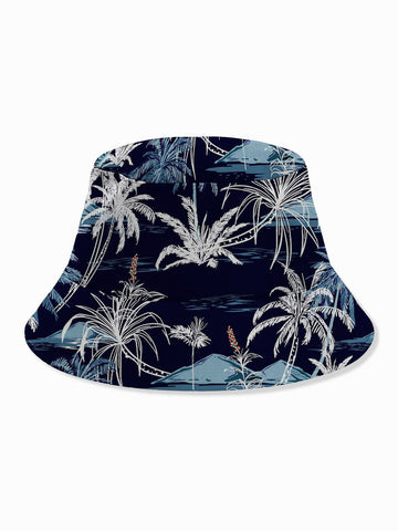 Nowcoco Navyblue Hawaii Coconut Tree Printed Hats