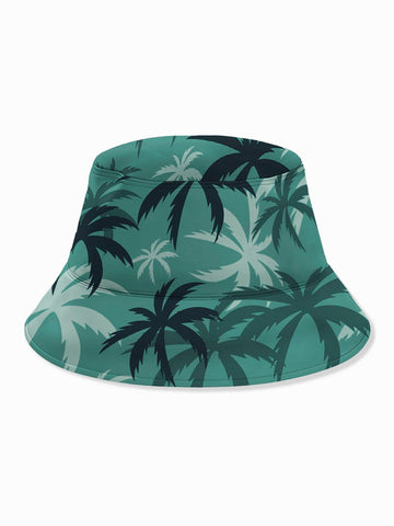 Nowcoco Green Hawaii Series Printed Coconut Tree Hats